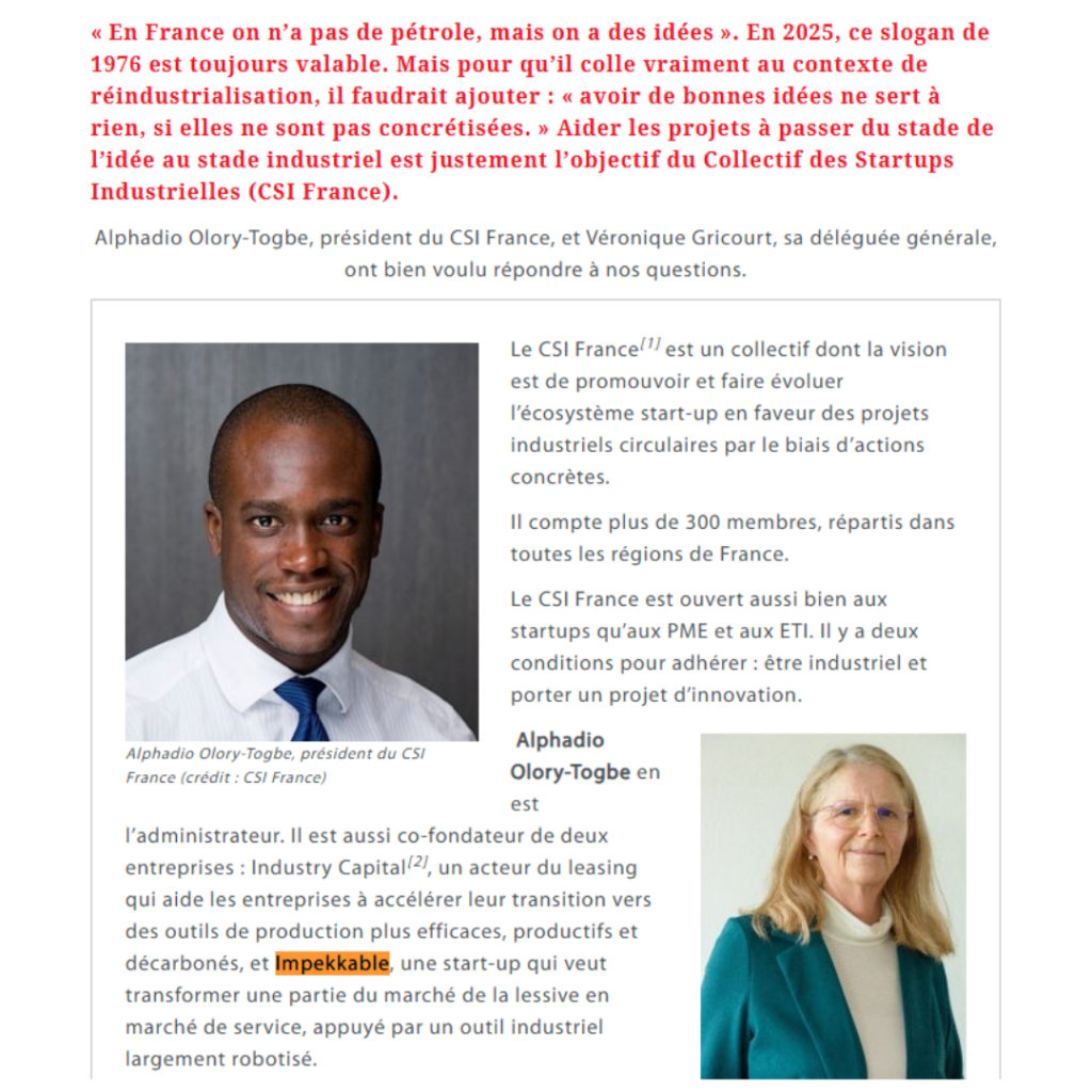 Alphadio Olory Togbe IMPEKKABLE blanchisserie professionnelle